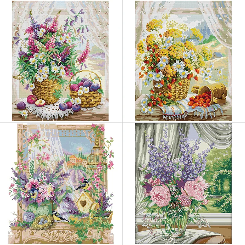 Home Textiles Discount - Цветочная корзина на подоконнике с цветочным