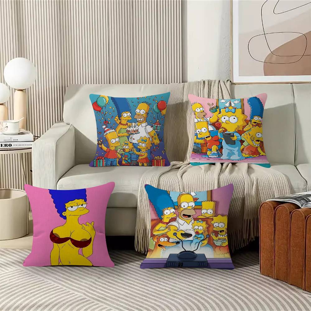 Home Art Textiles - Наволочка для подушки с аниме-принтом S-Simpsonss,