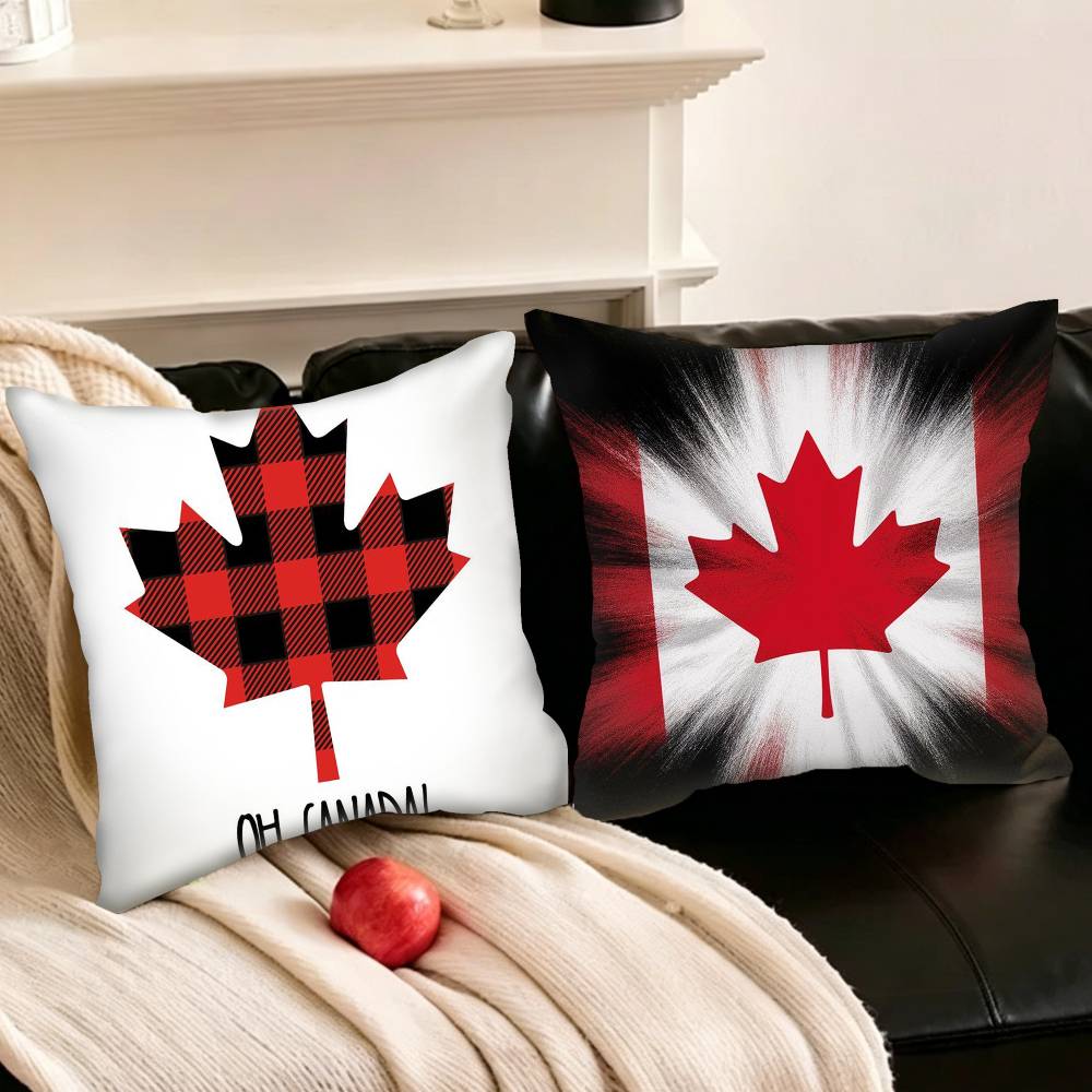 Home Textiles Canada - Квадратная наволочка с изображением кленового листа
