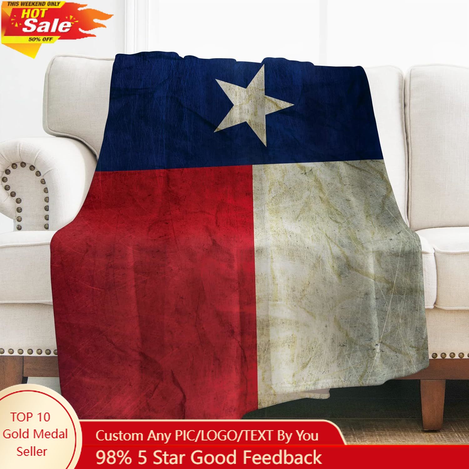 Home Textiles Blanket - Одеяло с флагом Техаса Levens, подарки