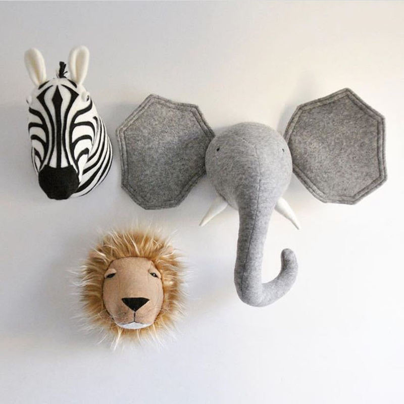 Home Textiles Europe - Зебра/Слон/Жираф 3D голова животного настенное крепление