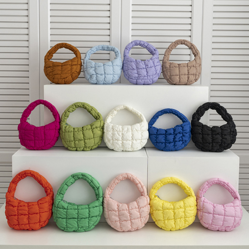 Home Textiles Store - Модная мини-сумка-тоут из стеганого материала, круглая