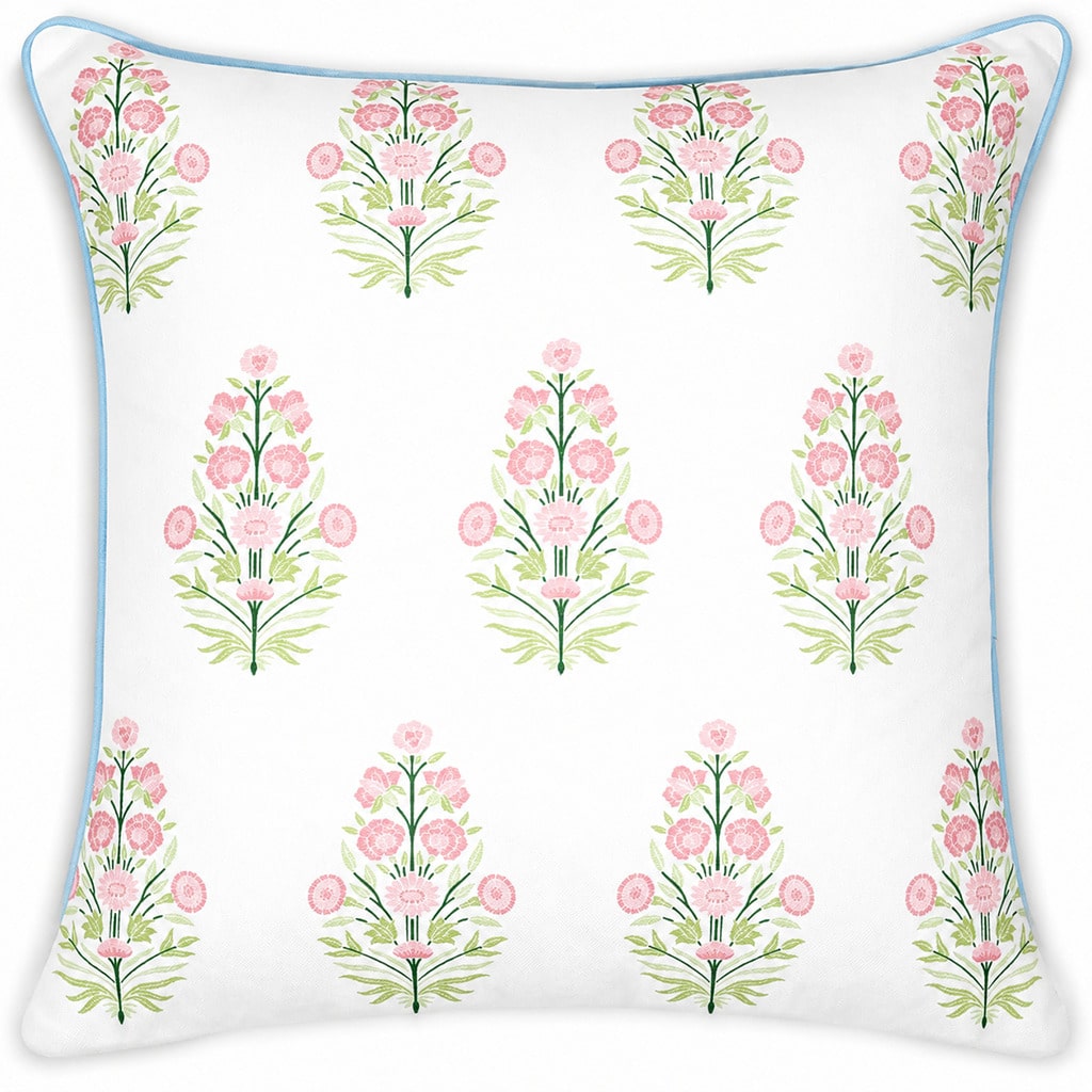 Pillow Insert 18X18 - Розовая наволочка с цветочным принтом, декоративная