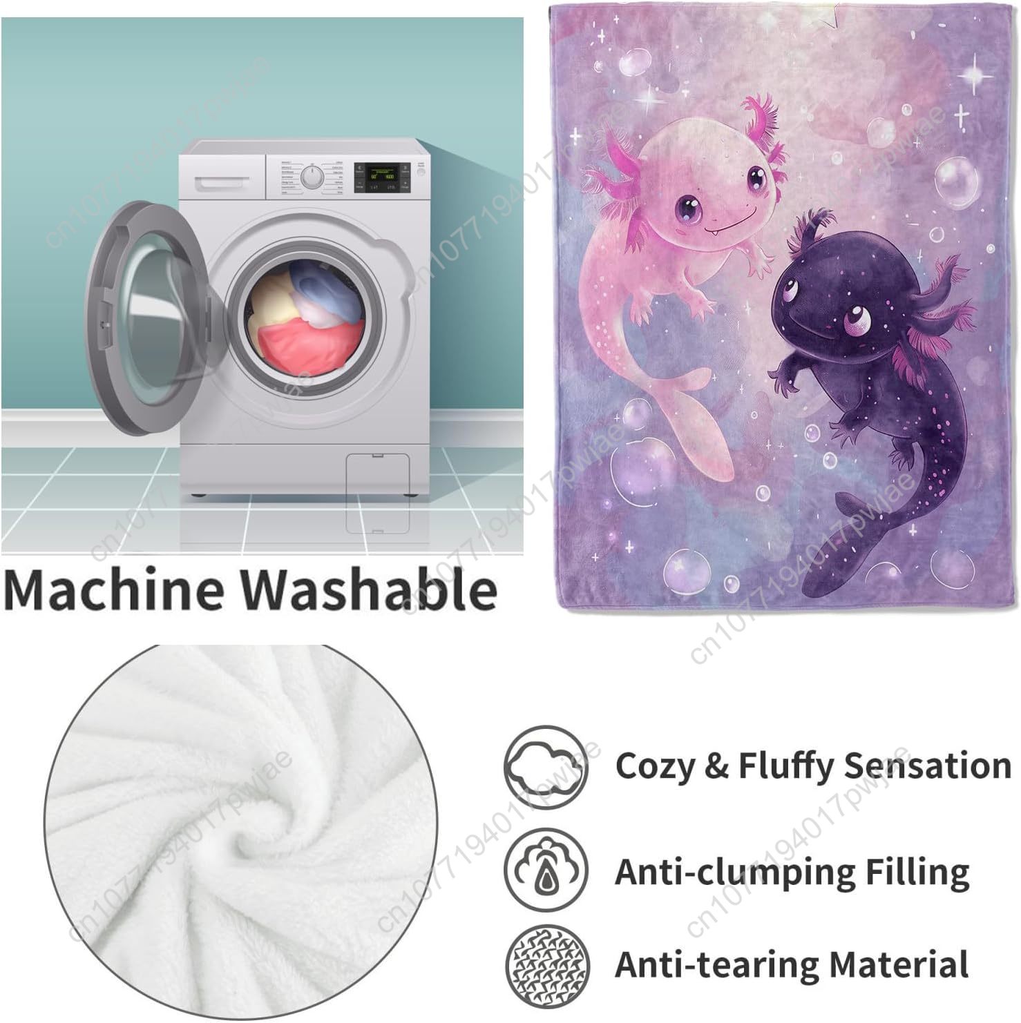 Одеяло Axolotl, милые фланелев – обзор и цена Home Textiles Blanket