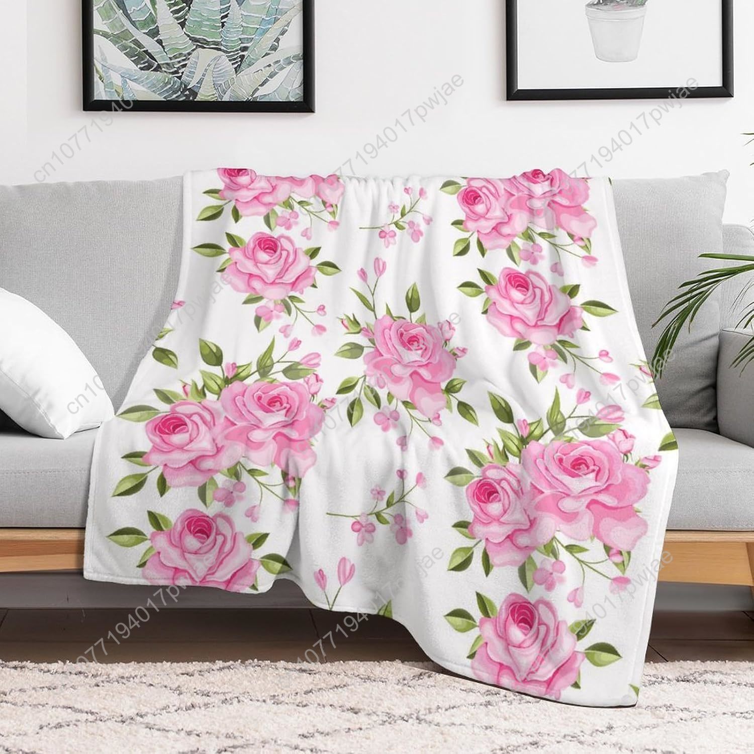 Одеяло с розовым цветком, цвет – обзор и цена Home Textiles Blanket