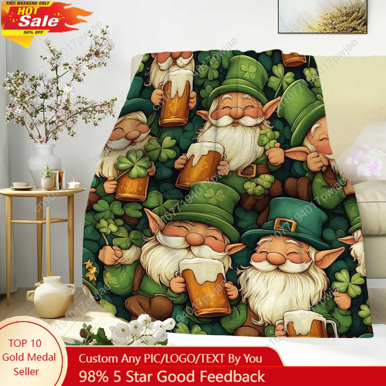 Одеяло в виде гнома на день Св – обзор и цена Home Textiles Blanket