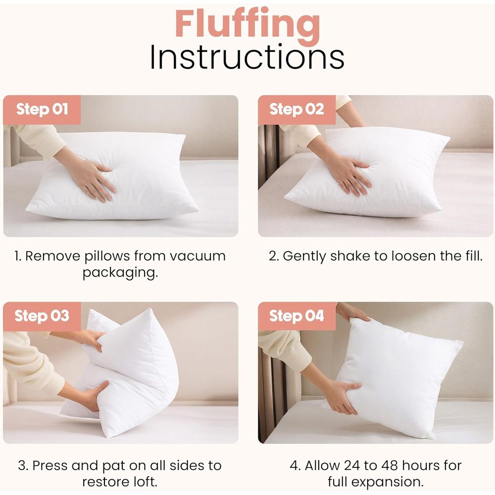 Пара белых наполнителей для по – обзор и цена Pillow Insert 18X18